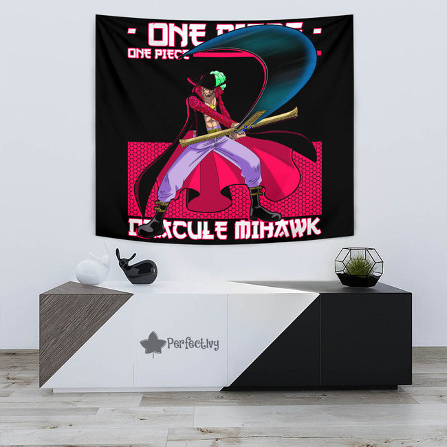 Dracule Mihawk Tapestry Custom One Piece Anime Home Decor 3 - PerfectIvy