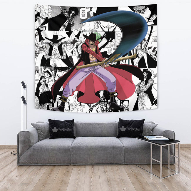 Dracule Mihawk Tapestry Custom One Piece Anime Manga Room Wall Decor 2 - PerfectIvy