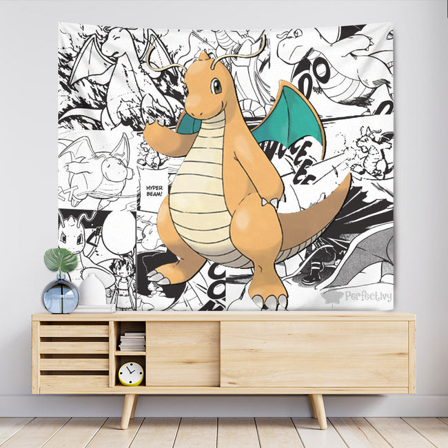 Dragonite Tapestry Custom Pokemon Manga Anime Room Decor 1 - PerfectIvy