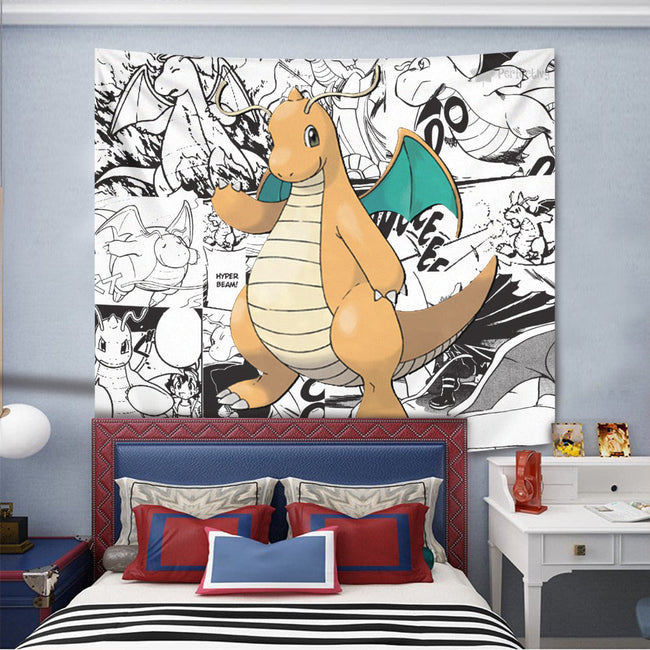 Dragonite Tapestry Custom Pokemon Manga Anime Room Decor 4 - PerfectIvy
