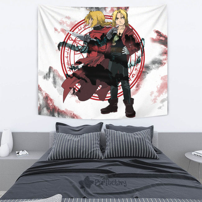 Edward Elric Tapestry Custom Fullmetal Alchemist Anime Home Wall Decor For Bedroom Living Room 2 - PerfectIvy