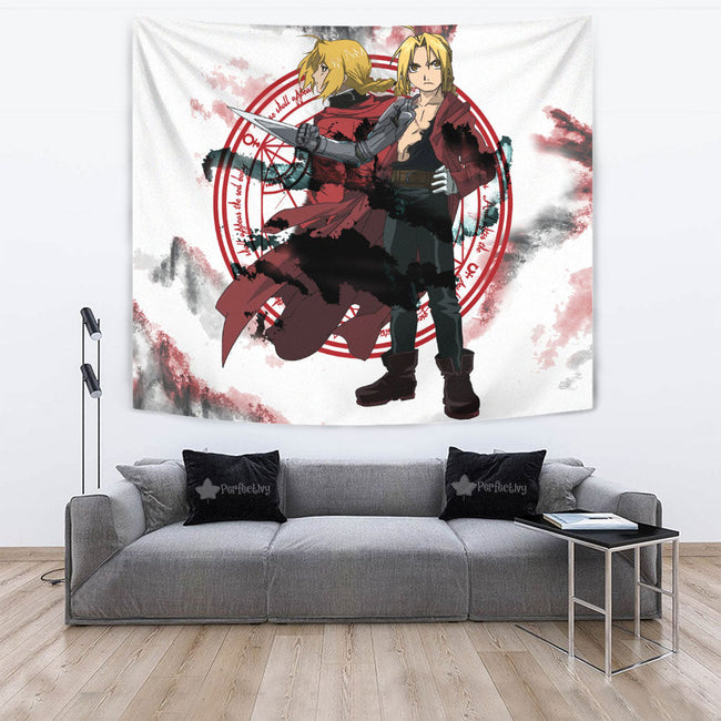 Edward Elric Tapestry Custom Fullmetal Alchemist Anime Home Wall Decor For Bedroom Living Room 4 - PerfectIvy
