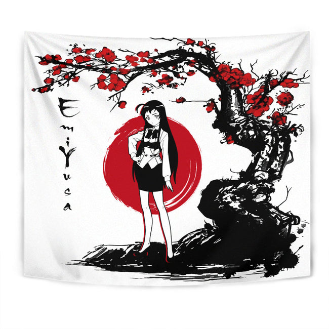 Emi Yusa Tapestry Custom Japan Style The Devil is a Part-Timer! Anime Home Wall Decor For Bedroom Living Room 1 - PerfectIvy