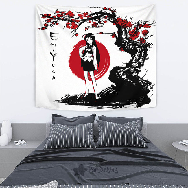 Emi Yusa Tapestry Custom Japan Style The Devil is a Part-Timer! Anime Home Wall Decor For Bedroom Living Room 2 - PerfectIvy