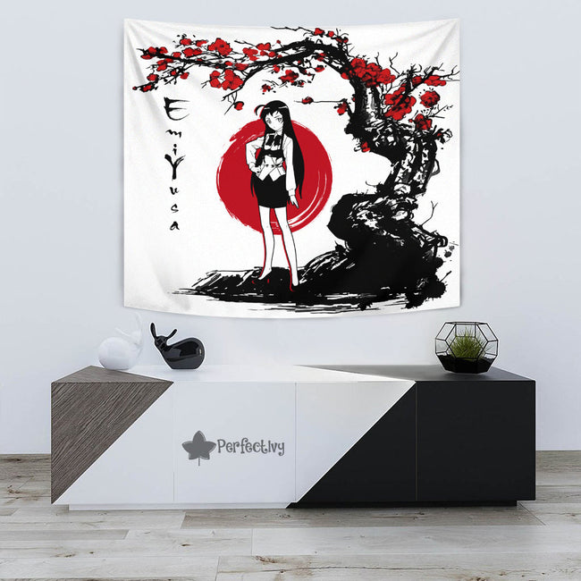 Emi Yusa Tapestry Custom Japan Style The Devil is a Part-Timer! Anime Home Wall Decor For Bedroom Living Room 3 - PerfectIvy