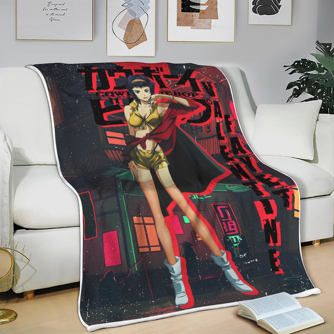 Faye Valentine Blanket Custom Cowboy Bebop Anime Bedding 3 - PerfectIvy