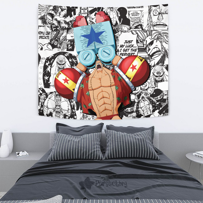 Franky Tapestry Custom One Piece Anime Manga Room Wall Decor 4 - PerfectIvy