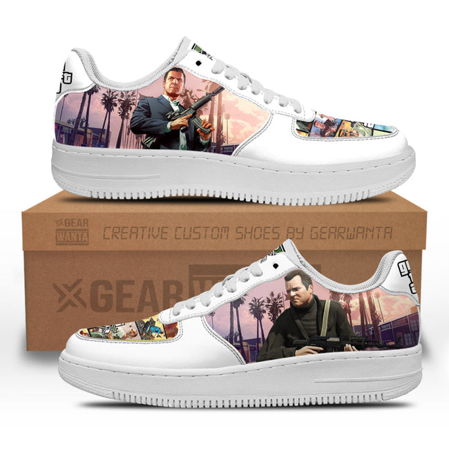 GTA Michael De Santa Sneakers Custom Video Game Shoes 2 - PerfectIvy