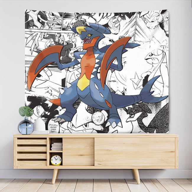 Garchomp Tapestry Custom Pokemon Manga Anime Room Decor 1 - PerfectIvy