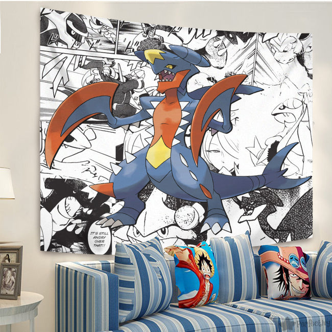 Garchomp Tapestry Custom Pokemon Manga Anime Room Decor 2 - PerfectIvy