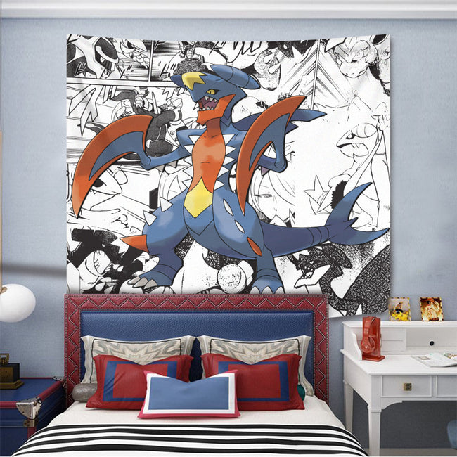 Garchomp Tapestry Custom Pokemon Manga Anime Room Decor 3 - PerfectIvy