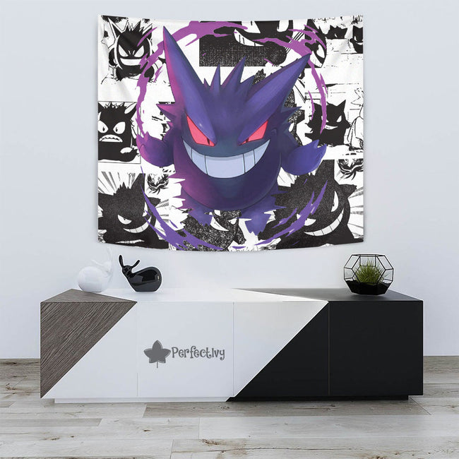Gengar Tapestry Custom Pokemon Manga Anime Room Decor 3 - PerfectIvy