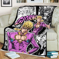 Giorno Giovanna Blanket Fleece Custom JJBA Anime Bedding 3 - PerfectIvy