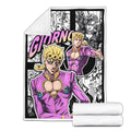 Giorno Giovanna Blanket Fleece Custom JJBA Anime Bedding 4 - PerfectIvy