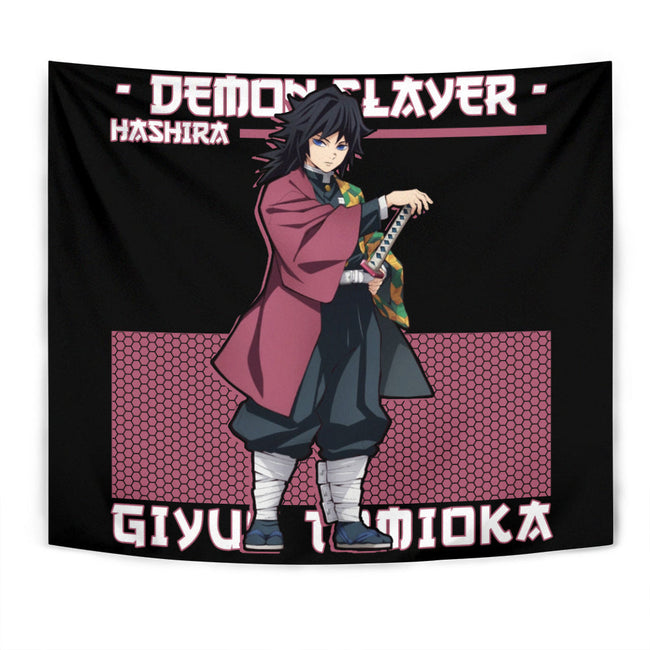 Giyuu Tomioka Tapestry Custom Demon Slayer Anime Home Decor 1 - PerfectIvy