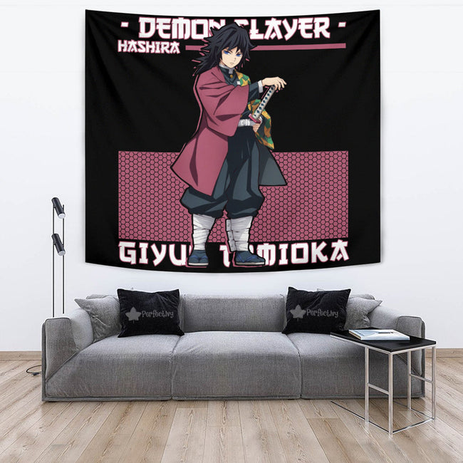 Giyuu Tomioka Tapestry Custom Demon Slayer Anime Home Decor 2 - PerfectIvy