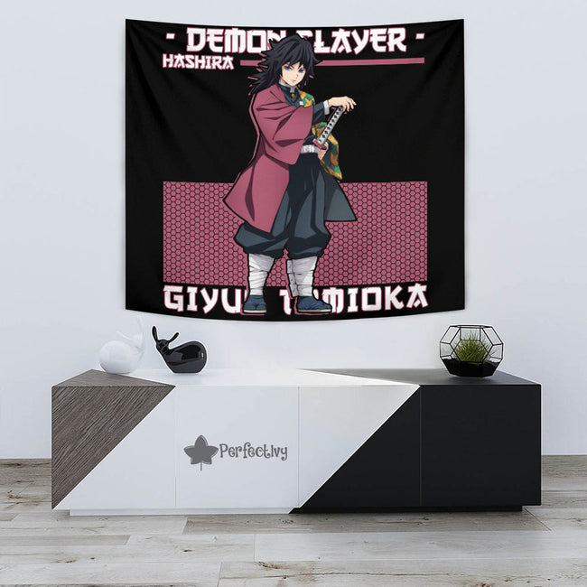 Giyuu Tomioka Tapestry Custom Demon Slayer Anime Home Decor 3 - PerfectIvy