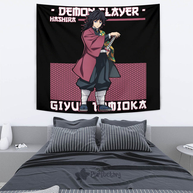 Giyuu Tomioka Tapestry Custom Demon Slayer Anime Home Decor 4 - PerfectIvy