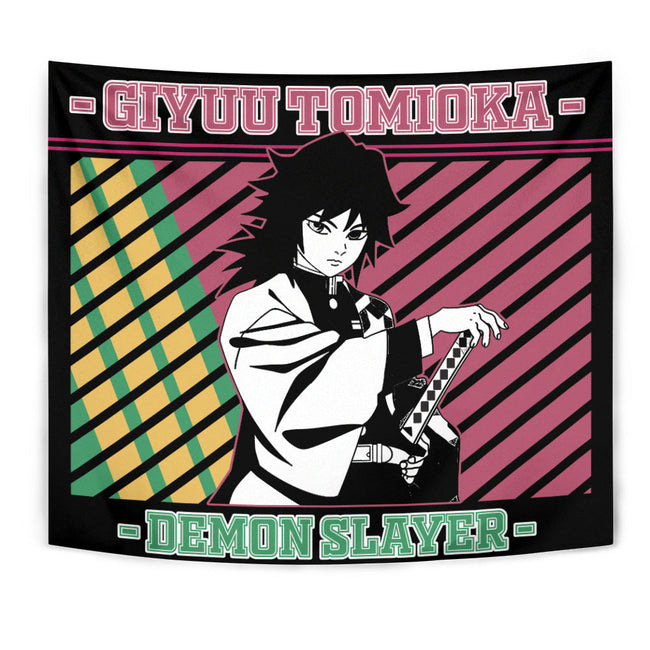 Giyuu Tomioka Tapestry Custom Demon Slayer Anime Home Wall Decor For Bedroom Living Room 1 - PerfectIvy