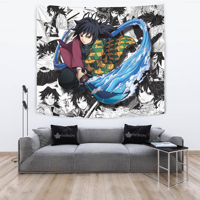 Giyuu Tomioka Tapestry Custom Demon Slayer Anime Manga Room Decor 2 - PerfectIvy