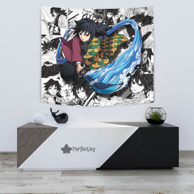 Giyuu Tomioka Tapestry Custom Demon Slayer Anime Manga Room Decor 3 - PerfectIvy
