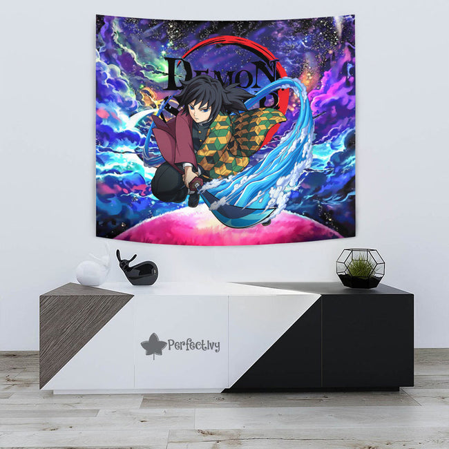Giyuu Tomioka Tapestry Custom Galaxy Demon Slayer Anime Room Decor 3 - PerfectIvy