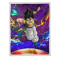 Gogeta Fleece Blanket Custom Dragon Ball Anime Galaxy Style 1 - PerfectIvy