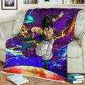 Gogeta Fleece Blanket Custom Dragon Ball Anime Galaxy Style 3 - PerfectIvy