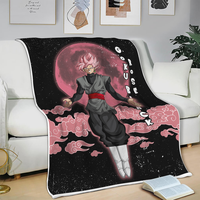 Goku Black Rose Blanket Custom Cloud Dragon Ball Anime Bedding 3 - PerfectIvy