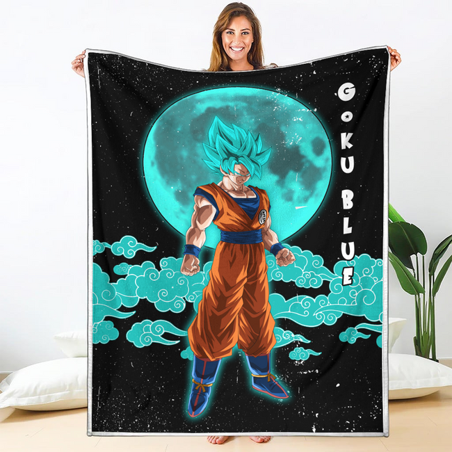 Goku Blue Blanket Custom Cloud Dragon Ball Anime Bedding 1 - PerfectIvy