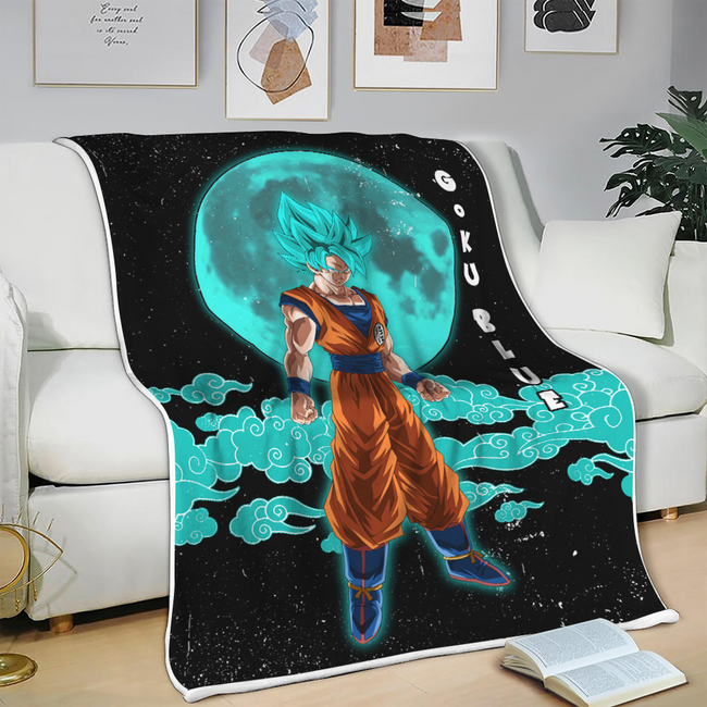 Goku Blue Blanket Custom Cloud Dragon Ball Anime Bedding 3 - PerfectIvy