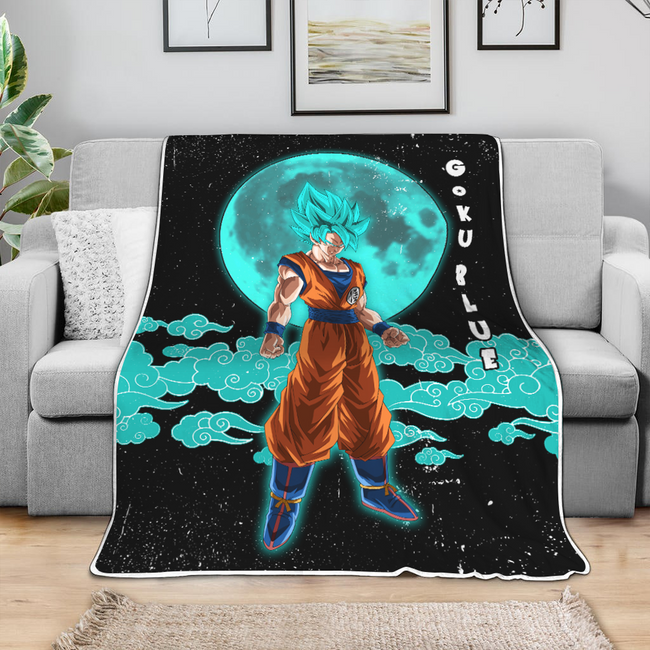 Goku Blue Blanket Custom Cloud Dragon Ball Anime Bedding 4 - PerfectIvy