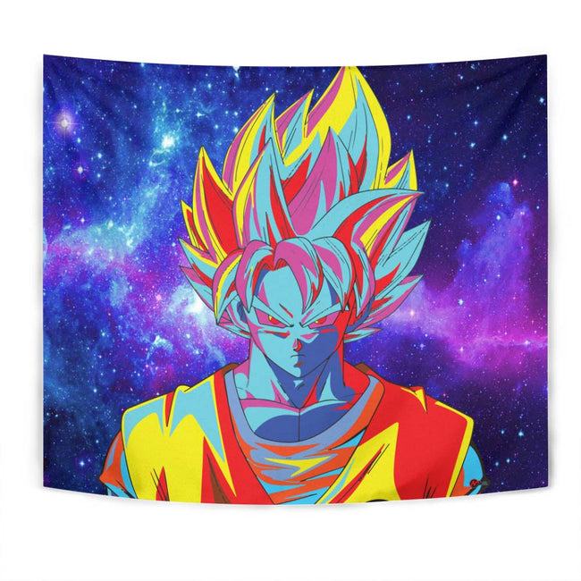 Goku Blue Tapestry Custom Dragon Ball Anime Room Decor 1 - PerfectIvy