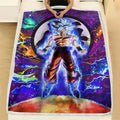 Goku Ultra Instinct Fleece Blanket Custom Dragon Ball Anime Galaxy Style 4 - PerfectIvy