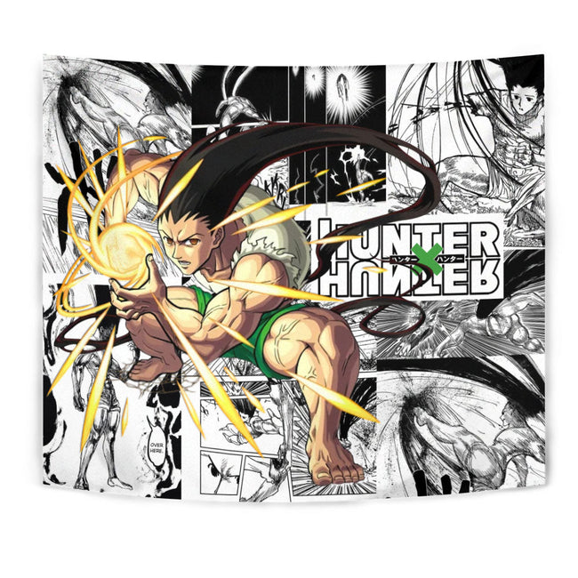 Gon Freecss Power Up Mode Tapestry Custom Hunter x Hunter Anime mix Manga Home Room Wall Decor 1 - PerfectIvy