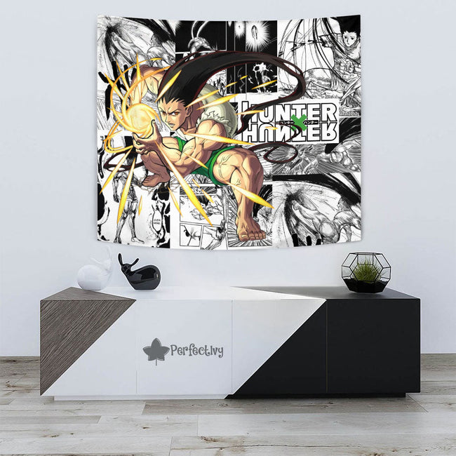 Gon Freecss Power Up Mode Tapestry Custom Hunter x Hunter Anime mix Manga Home Room Wall Decor 3 - PerfectIvy