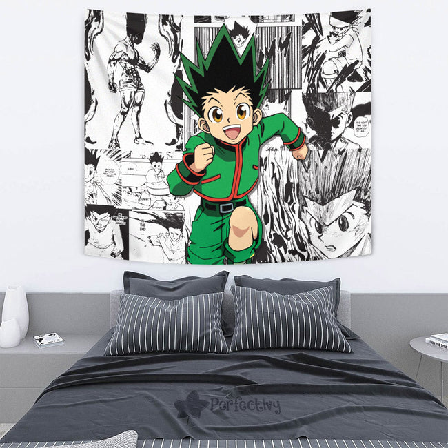 Gon Freecss Tapestry Custom Hunter x Hunter Anime Mix Manga Room Decor 2 - PerfectIvy