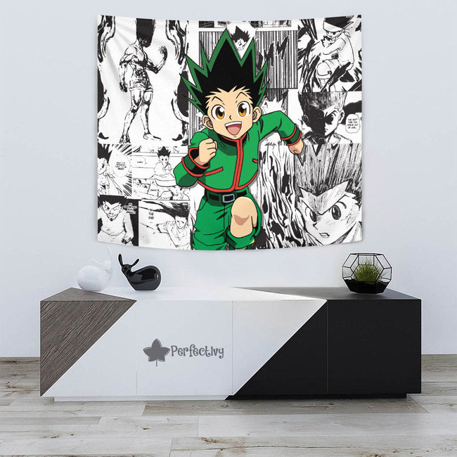 Gon Freecss Tapestry Custom Hunter x Hunter Anime Mix Manga Room Decor 3 - PerfectIvy