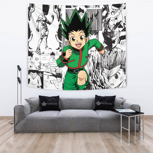 Gon Freecss Tapestry Custom Hunter x Hunter Anime Mix Manga Room Decor 4 - PerfectIvy