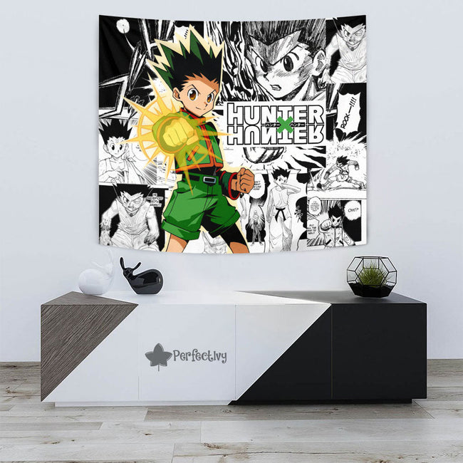Gon Freecss Tapestry Custom Hunter x Hunter Anime mix Manga Home Room Wall Decor 3 - PerfectIvy