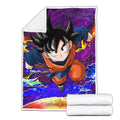 Goten Fleece Blanket Custom Dragon Ball Anime Galaxy Style 2 - PerfectIvy