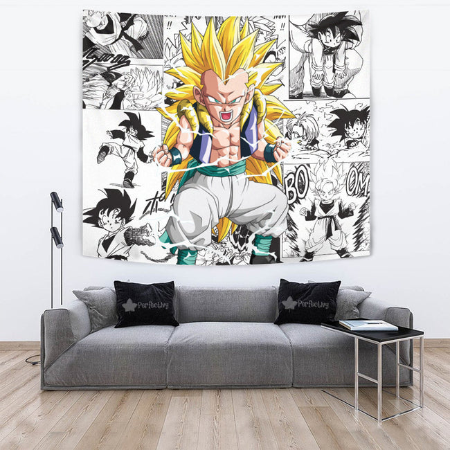 Gotenks Tapestry Custom Dragon Ball Anime Manga Room Decor 2 - PerfectIvy