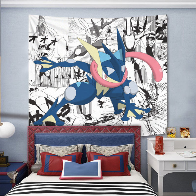 Greninja Tapestry Custom Pokemon Manga Anime Room Decor 2 - PerfectIvy