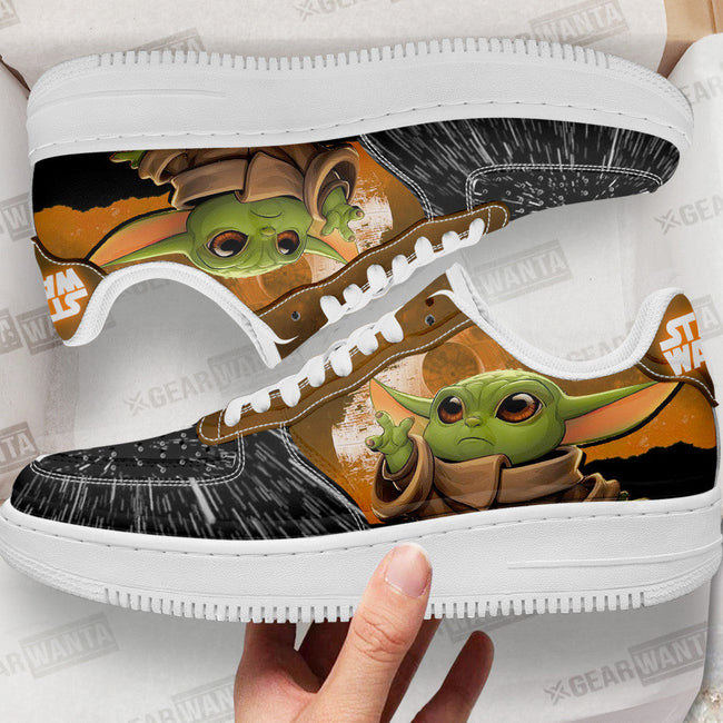 Grogu Baby Yoda Sneakers Custom Star Wars Shoes 1 - PerfectIvy