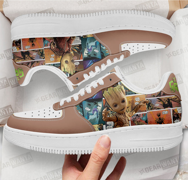 Groot Sneakers Custom Superhero Comic Shoes 1 - PerfectIvy