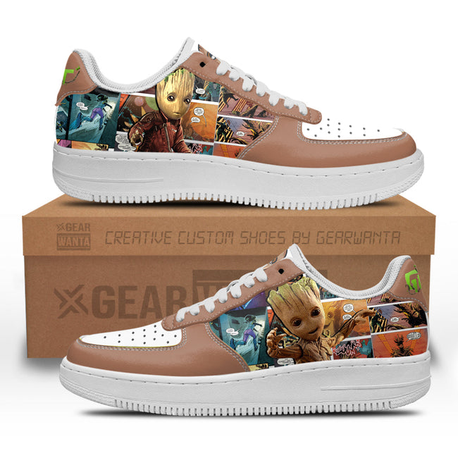 Groot Sneakers Custom Superhero Comic Shoes 2 - PerfectIvy