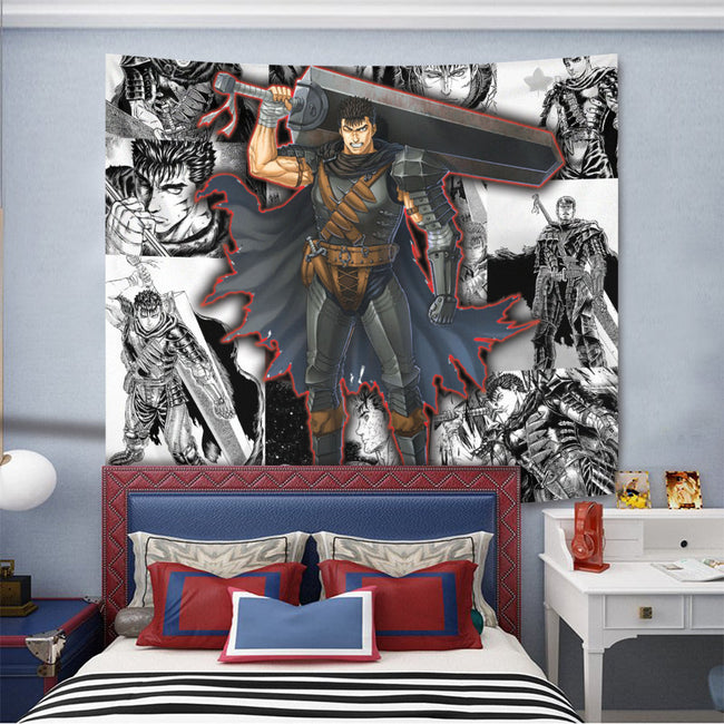 Guts Tapestry Custom Berserk Manga Anime Room Decor 2 - PerfectIvy