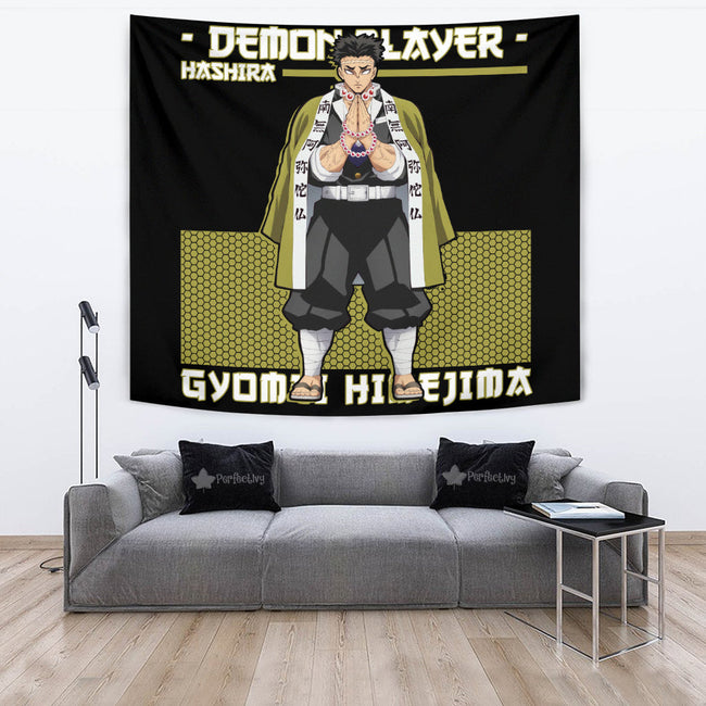 Gyomei Himejima Tapestry Custom Demon Slayer Anime Home Decor 2 - PerfectIvy