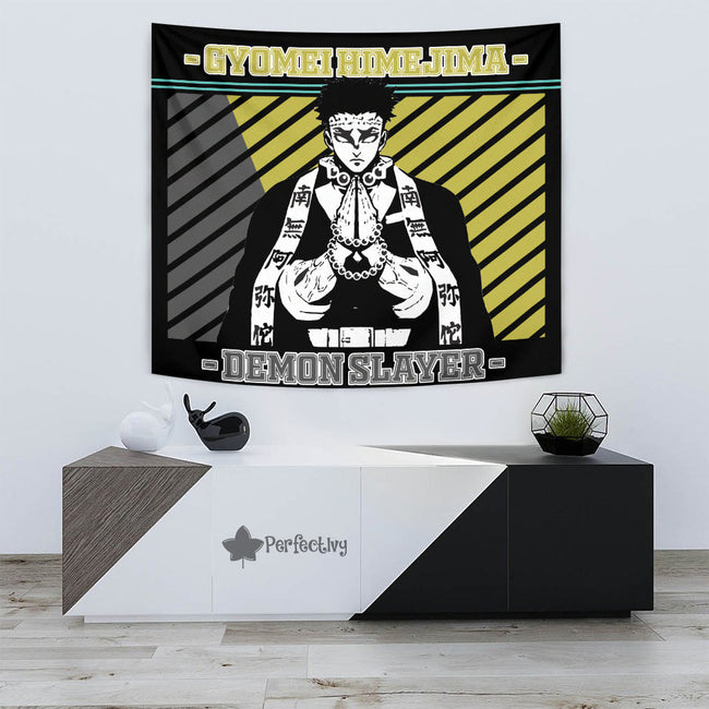 Gyomei Himejima Tapestry Custom Demon Slayer Anime Home Wall Decor For Bedroom Living Room 3 - PerfectIvy