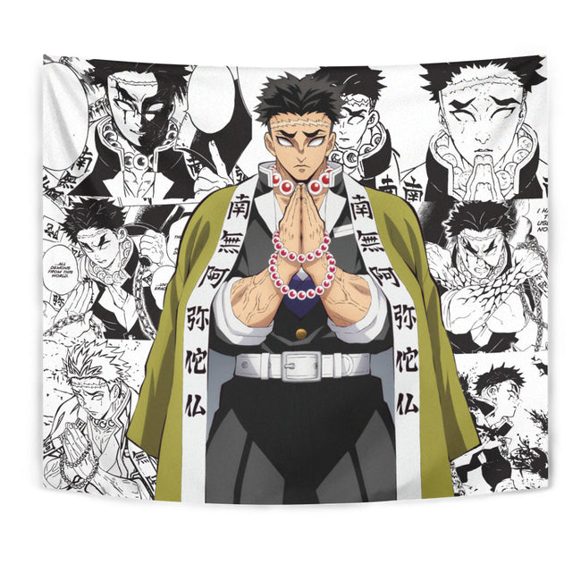 Gyomei Himejima Tapestry Custom Demon Slayer Anime Manga Room Decor 1 - PerfectIvy